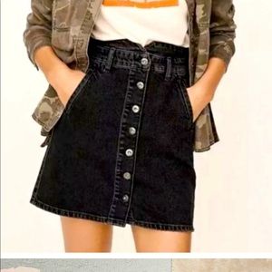 Black Pilcro Jean Skirt from Anthro